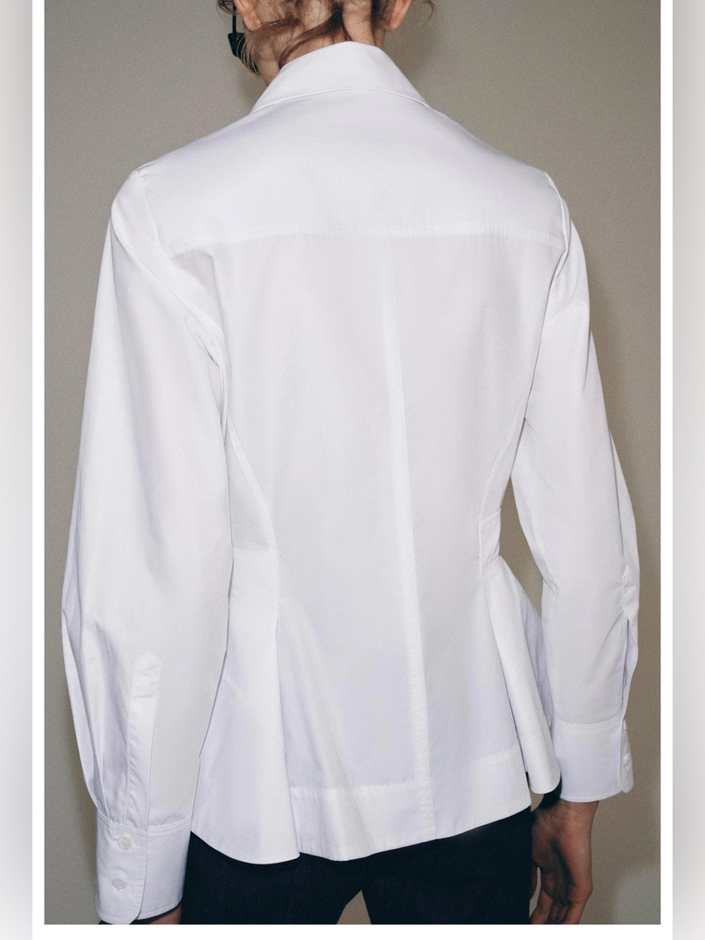 ❗️BUY NOW-WILL BE REMOVED on 9/3❗️ZARA ZW COLLECTION PEPLUM POPLIN SHIRT - Picture 6 of 9